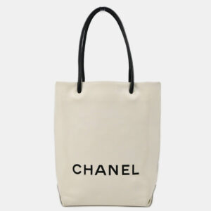 Chanel White Calfskin Essential Tote Bag