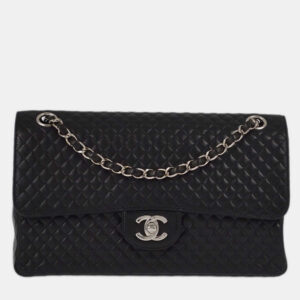 Chanel Black Lambskin Leather Medium Classic Single Flap Bag