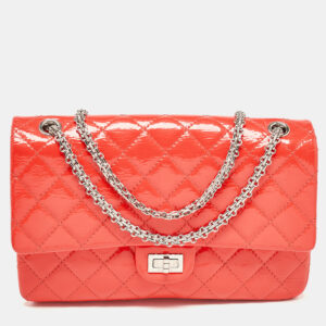 Chanel Orange Quilted Patent Leather 226 Reissue 2.55 Flap Bag