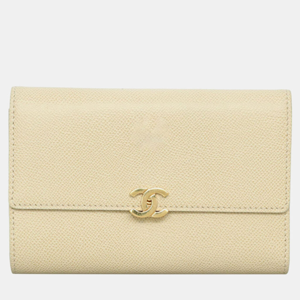 Chanel Beige CC Flap Long Wallet