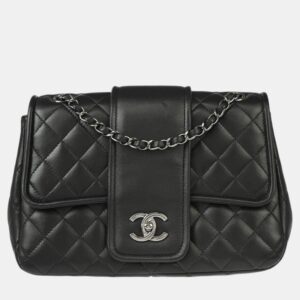 Chanel Black Lambskin Elementary Chic Shoulder Bag