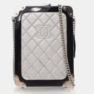 Chanel Silver Evening In The Air Trolley Minaudiere