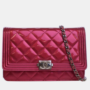 Chanel Boy Wallet On Chain (WOC) Purple Patent
