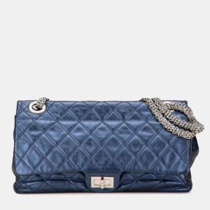 Chanel Blue Reissue 2.55 Aged Metallic Calfskin Flap 226 Bag