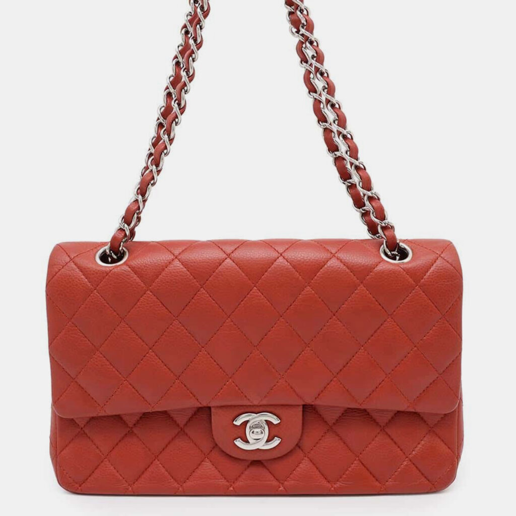 luxury-women-chanel-used-handbags-p1111167-016 Chanel Red Caviar Leather Classic Double Flap Shoulder Bag