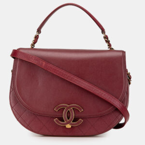 Chanel Red Medium Calfskin Coco Curve Flap