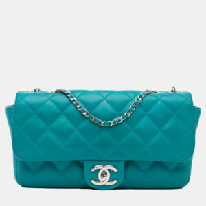 Chanel Green Paris-Seoul Medium Lambskin Coco Rain Flap Bag