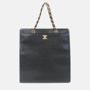 Chanel Black Caviar Leather Handbag