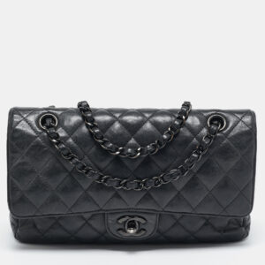Chanel Black Quilted Leather Small Classic Double Flap Bag
