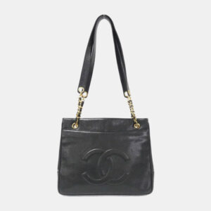 Chanel Black Leather CC Shoulder Bag