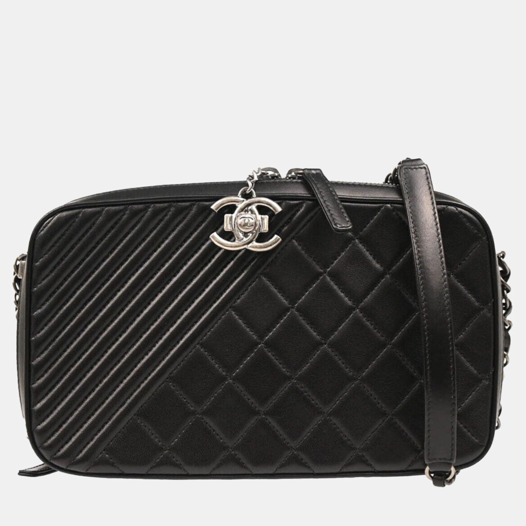 luxury-women-chanel-used-handbags-p1136392-009 Chanel Black Lambskin Camera Shoulder Bag