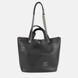 Chanel Navy Leather Shoulder Bag