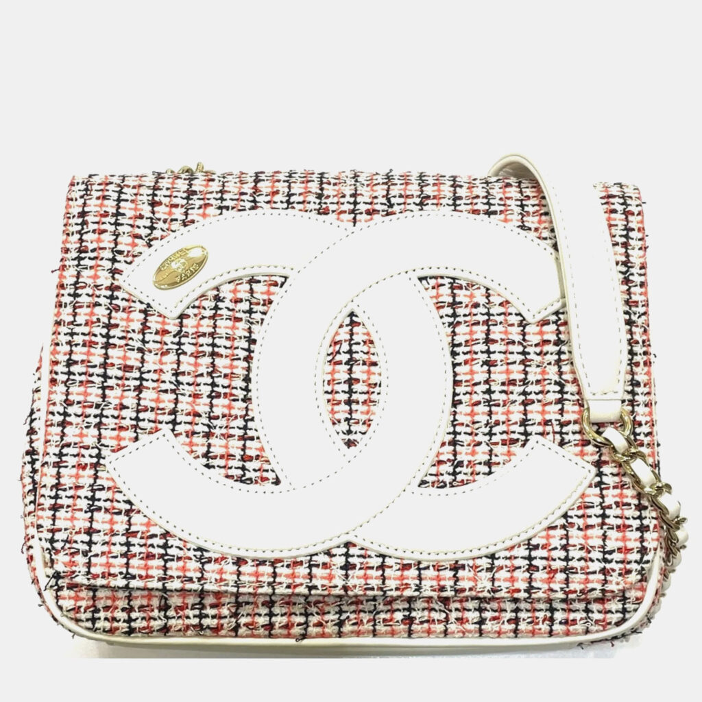 luxury-women-chanel-used-handbags-p1137354-012 Chanel Multicolor Tweed CC Mania Flap Bag