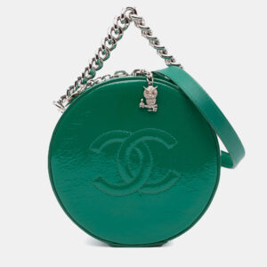 Chanel Green Patent Round As Earth Satchel Bag