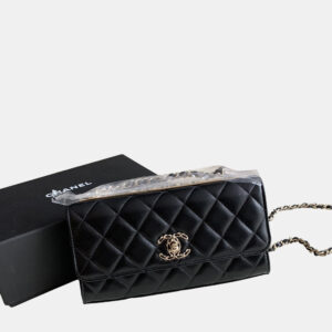 Chanel Trendy Cc Woc Black Lambskin Leather