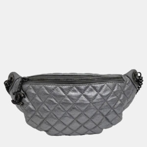 Chanel Grey Leather Hip Sack bag