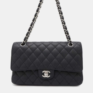 Chanel Black Caviar Leather 25 Chain Shoulder Bag