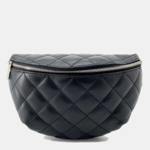 Chanel Black Lambskin Uniform Crossbody Bag