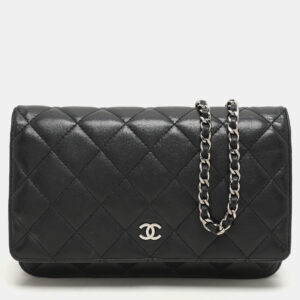 Chanel Black Quilted Leather WOC Bag