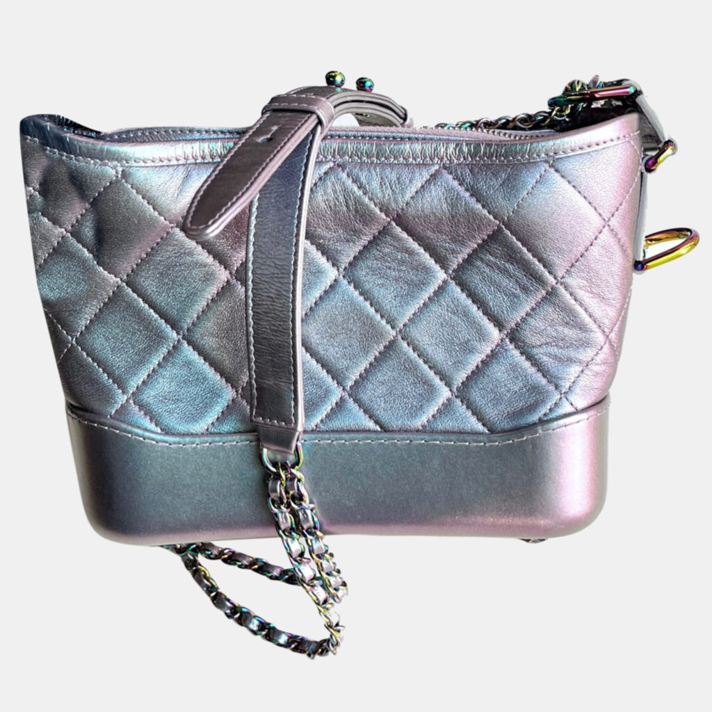 luxury-women-chanel-used-handbags-p1143436-003 Chanel Iridescent Leather Gabrielle Small Shoulder Bag