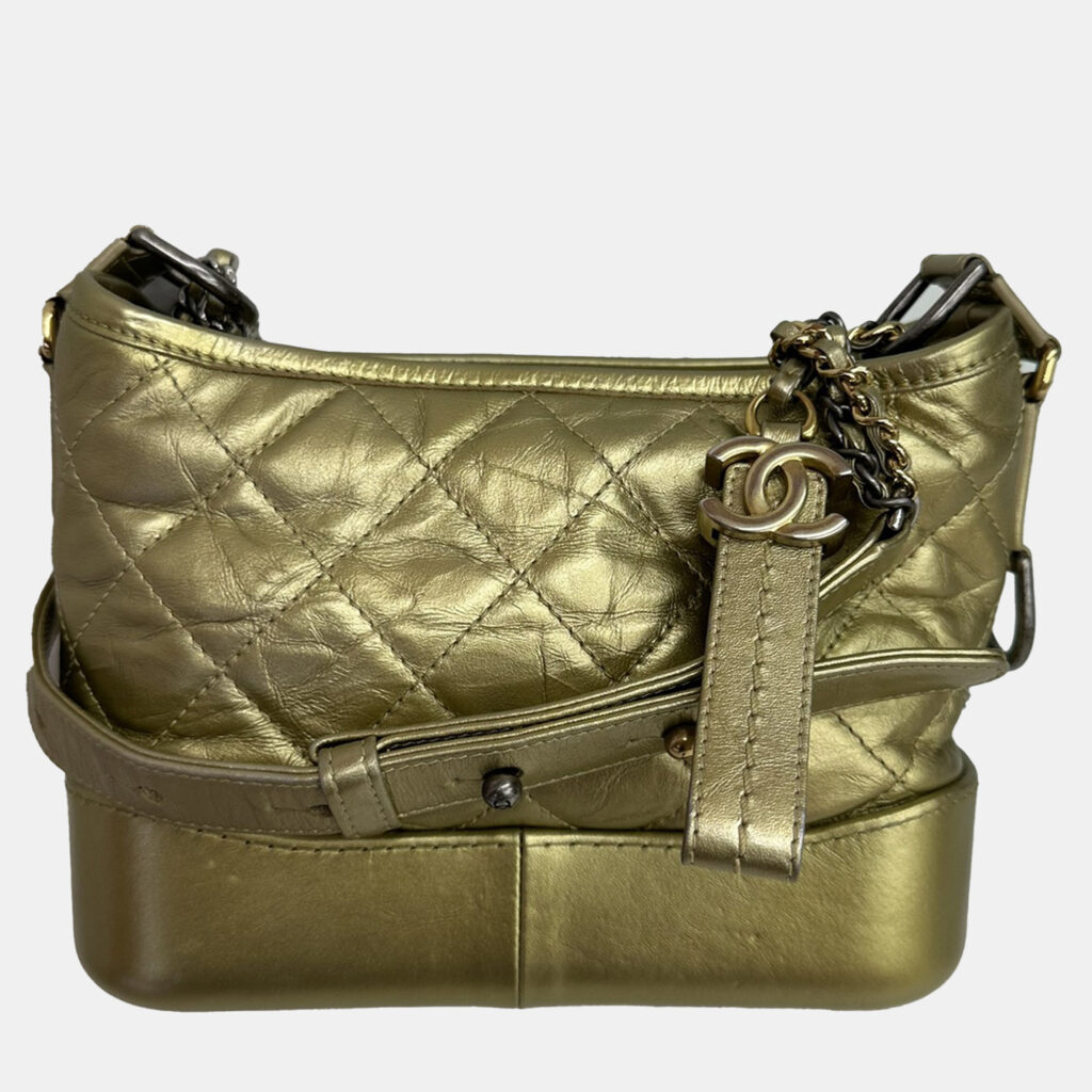 luxury-women-chanel-used-handbags-p1143508-002 Chanel Metallic Gold Leather Small Gabrielle Bag