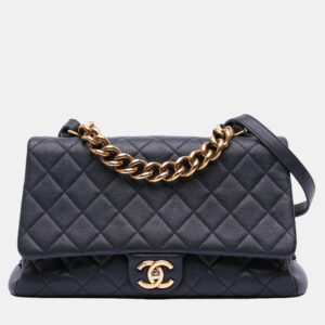 Chanel Red Maxi Lambskin 3 Accordion Flap