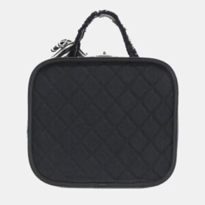 Chanel Black Canvas Vanity Handbag