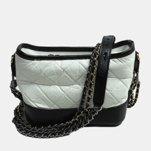 Chanel Navy Multicolor Fabric and Leather Gabrielle Shoulder Bag