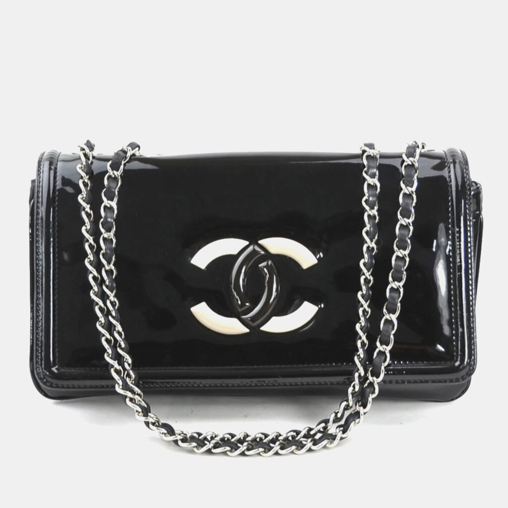 Chanel Black Patent Leather Shoulder Bag