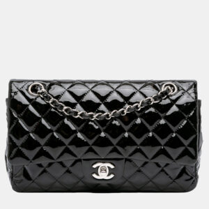 Chanel Black Medium Classic Patent Double Flap