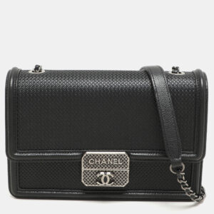 Chanel Black Leather Micro Retro Crossbody Bag