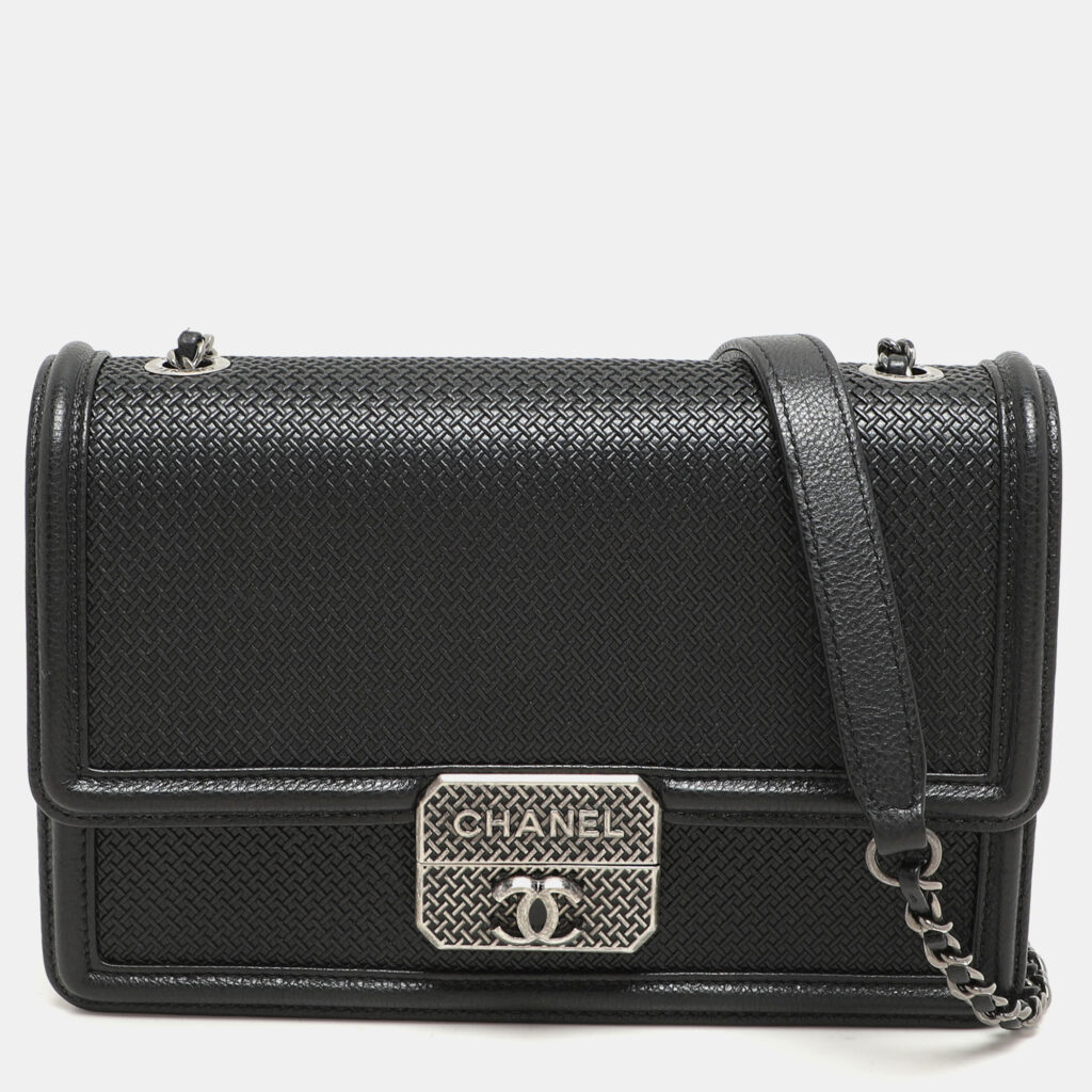 luxury-women-chanel-used-handbags-p1147459-012 Chanel Black Leather Micro Retro Crossbody Bag