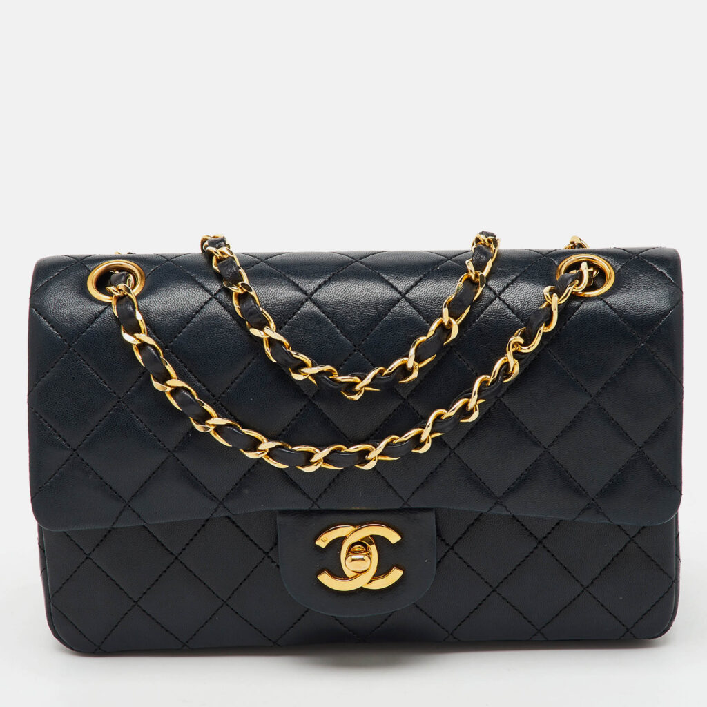 luxury-women-chanel-used-handbags-p1147511-016 Chanel Black Quilted Leather Small Classic Double Flap Bag