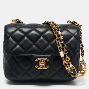 Chanel Black Quilted Leather Mini Classic Flap Bag