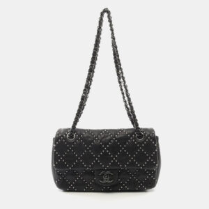 Chanel Black Leather Chain Shoulder Bag