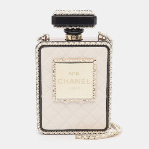 Chanel Leather Perfume Box No.5 Coco Mark Chain Crossbody Shoulder Bag