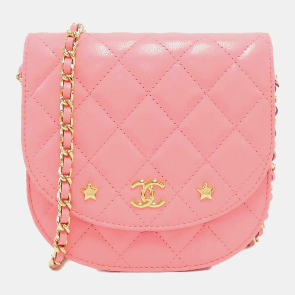luxury-women-chanel-used-handbags-p1153680-003 Chanel Pink Leather Flap Shoulder Bag