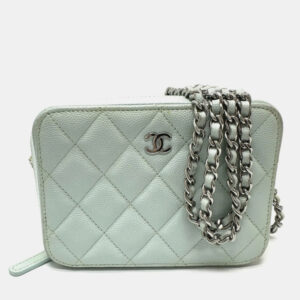 Chanel Cc Mark Chain Bag Pochette Bag Shoulder Bag Blue