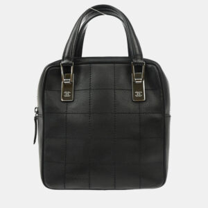 Chanel Black Lambskin Choco Bar Handbag