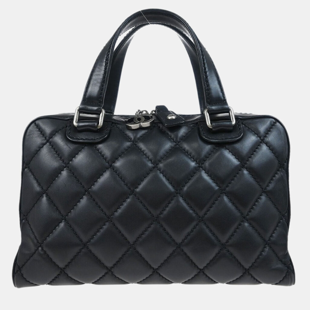 Chanel Black Calfskin Wild Stitch Handbag