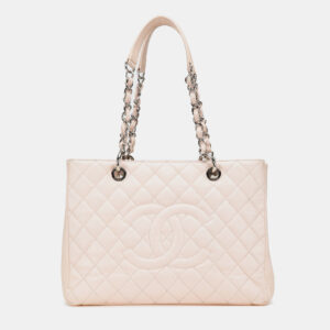 Chanel Beige Caviar Grand Shopping Tote