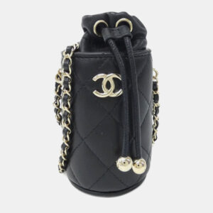 Chanel Black Quilted Mini Bucket Shoulder Bag