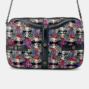 Chanel Black/Multicolor Tweed Lambskin Girl Chain Shoulder Bag
