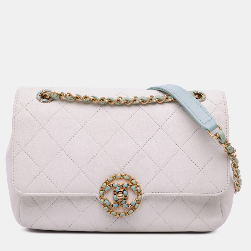 luxury-women-chanel-used-handbags-p1158083-009 Chanel Blue Pink CC Quilted Calfskin Single Flap