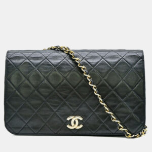 Chanel Black Leather Chain Shoulder Bag