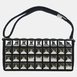 Chanel Black Cotton Ice Cube Shoulder Bag