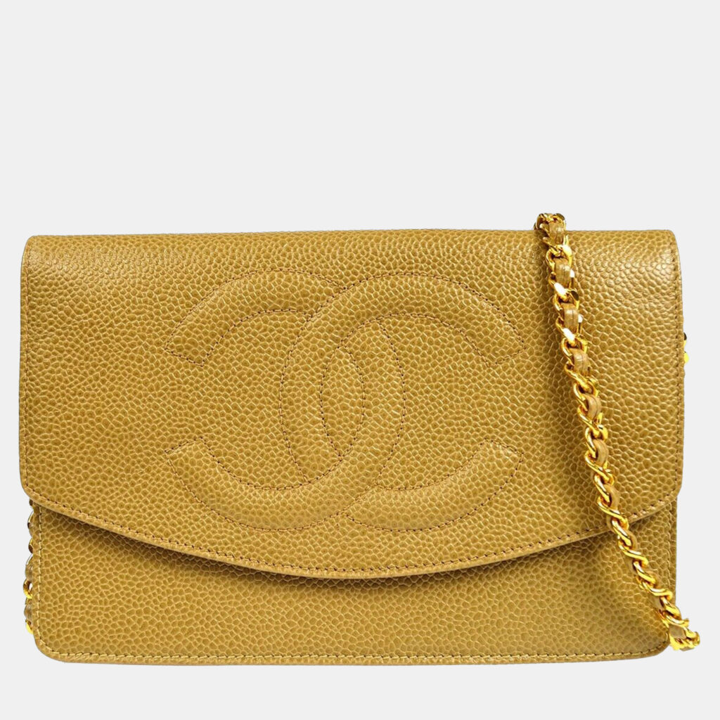 luxury-women-chanel-used-handbags-p1159143-008 Chanel Brown Calfskin Timeless Wallet On Chain