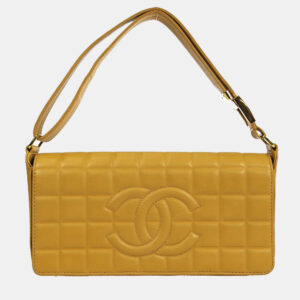 Chanel Lambskin Leather Choco Bar Shoulder Bag