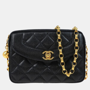 Chanel Black Calfskin Mini Camera Bag