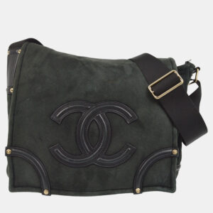 Chanel Black Mouton CC Messenger Bag